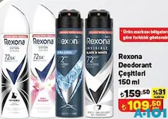 REXONA DEODORANT ÇEŞİTLERİ 150 ML REXONA DEODORANT ÇEŞİTLERİ 150 ML
